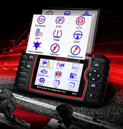 iCarsoft V3 für Volvo & Saab Profi Diagnose Gerät Fehler lesen löschen Service ABS AIRBAG uvm