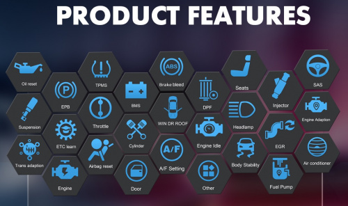 iCarsoft CR MAX Bluetooth 2024 Profi Multi Marken Diagnose Tester alle Steuergeräte Service etc...