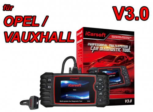iCarsoft V3 für Opel & Vauxhall Profi Diagnose Gerät Fehler lesen löschen Service ABS AIRBAG uvm