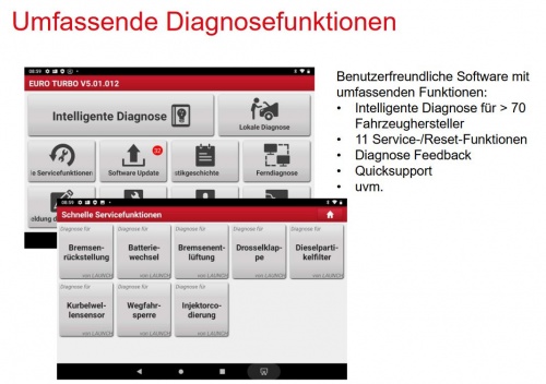 Launch X-431 Euro Turbo Profi Diagnosegerät für alle KFZ Steuergeräte Service Sonderfunktionen uvm.-1