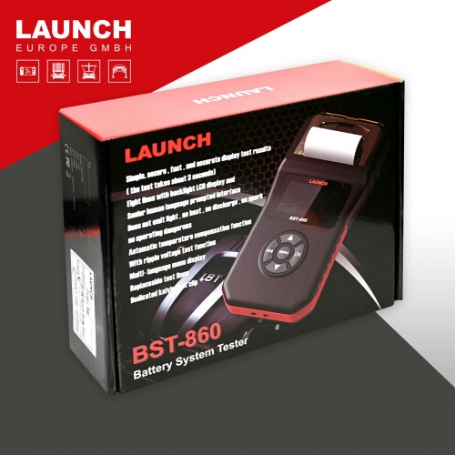 Launch BST-860 Batterietestgerät für 6V 12V 24V Batterien mit Thermodrucker