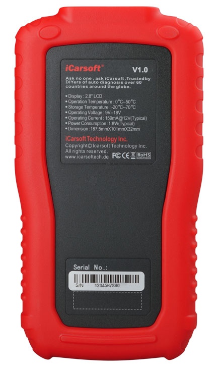 iCarsoft V1 für Peugeot Citroen Renault Dacia Profi Diagnosegerät ABS Airbag Service uvm.