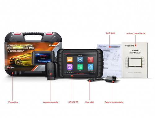 iCarsoft CR MAX Bluetooth 2024 Profi Multi Marken Diagnose Tester alle Steuergeräte Service etc...