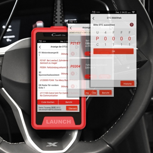 Launch CRE Euro 1 Elite OBD2 Diagnosegerät für alle Steuergeräte 31 Service Funktionen
