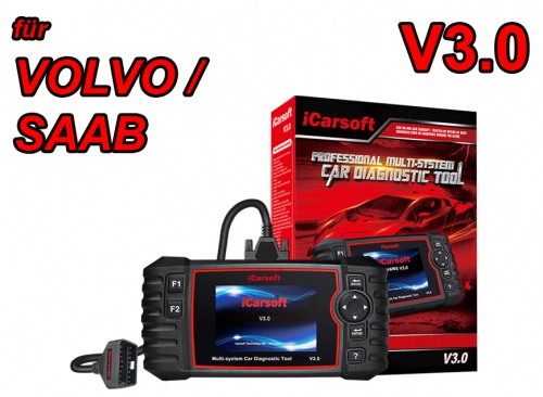 iCarsoft V3 für Volvo & Saab Profi Diagnose Gerät Fehler lesen löschen Service ABS AIRBAG uvm