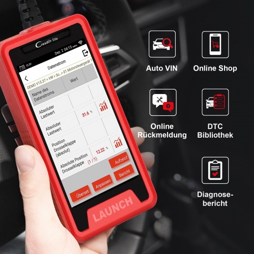 Launch CRE Euro 3 Elite OBD2 Diagnosegerät für alle Steuergeräte 31 Service Funktionen