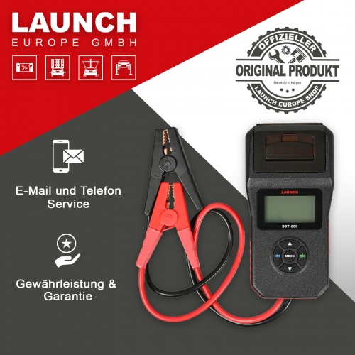 Launch BST-860 Batterietestgerät für 6V 12V 24V Batterien mit Thermodrucker